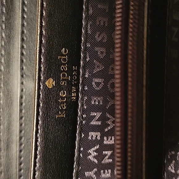 Kate Spade long zip leather wallet in pretty water color pattern - Picture 7 of 10